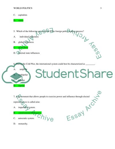 Introduction to the World Politics