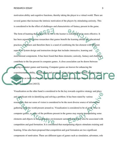 Using Computer Games for Learning