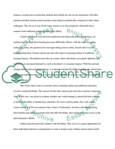 Online and Traditional Education