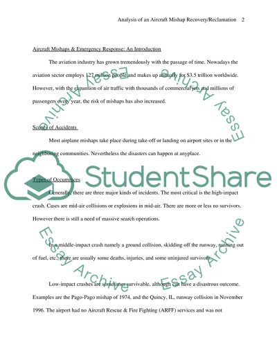Aircraft Mishap Recovery