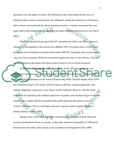 Feminism: Ignoring the Issue of Class and Race