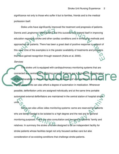 Stroke Unit Nursing Experience