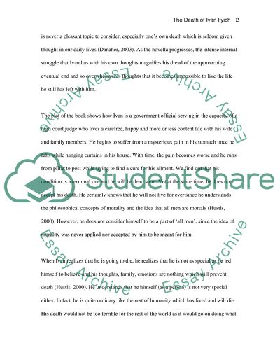 Research paper on the death of ivan illyich by tolstoy