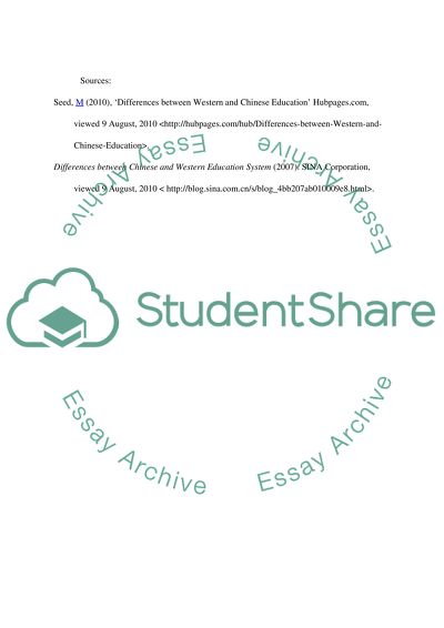 Differences between Western and Chinese Education