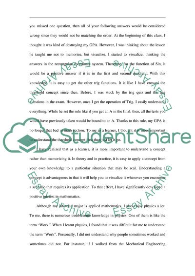 My Learning Profile: Improving the Body of Knowledge