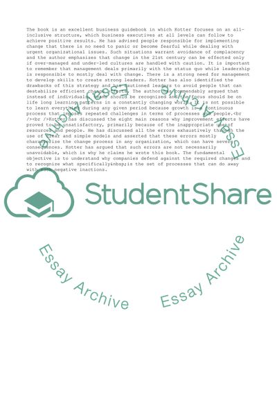 Leading Change by John Kotter