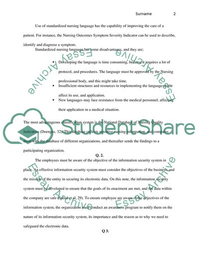 Information Systems Security in Nursing