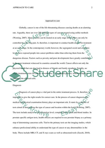 Diagnosis and Treatment of Cancer