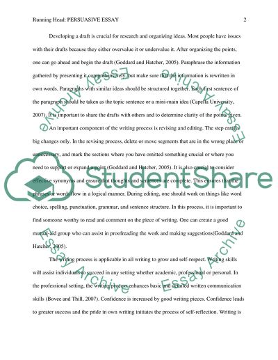 The value of using the writing process