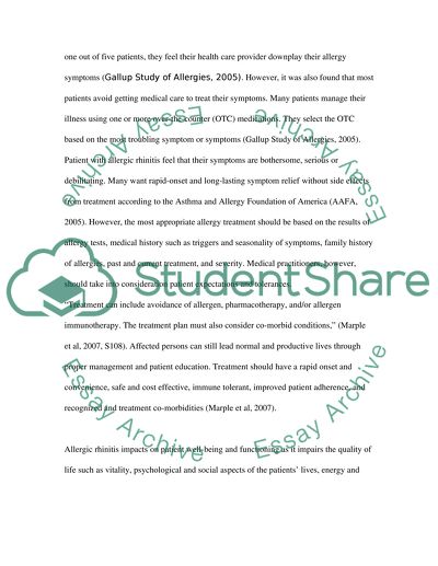 Effective Communication Needed between Providers and Patients with Allergic Rhinitis