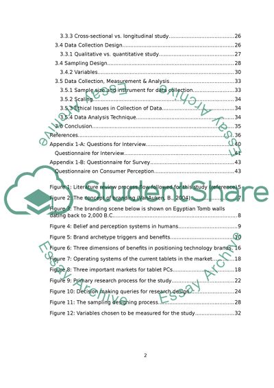 The Impact of Branding on the Growth of Tablet Computer for the UK Market
