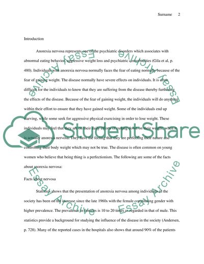 The Concept of Anorexia Nervosa