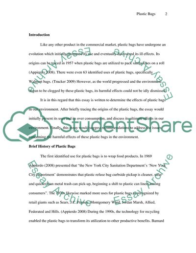 Plastic bags should be concerned more before it poisons our planet