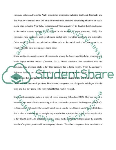 Social media as a Method to Drive Acquisition of Customers