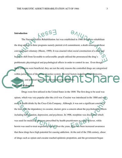 The Narcotic Addict Rehabilitation Act of 1966