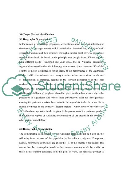 Target Market Identification