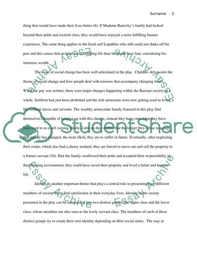 The cherry orchard analysis