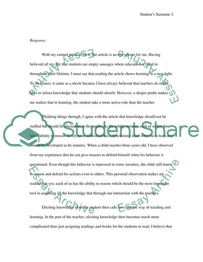 Education High School Article