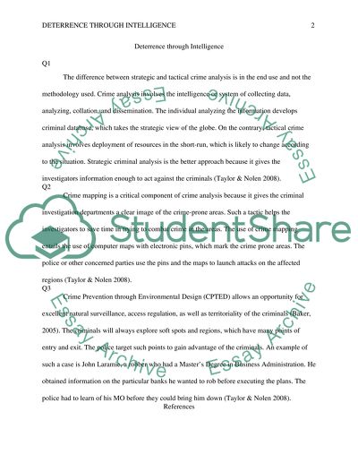 Deterrence through Intelligence