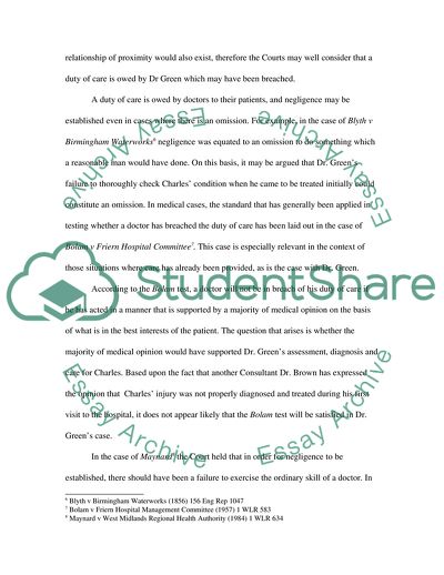 Medical Law on The Example of The Case of Charles