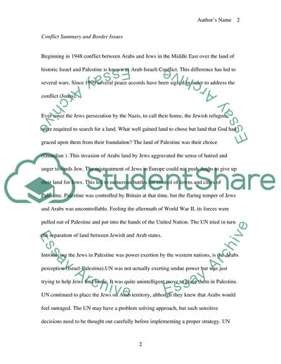 Action Memorandum on the Arab-Isreali Conflict