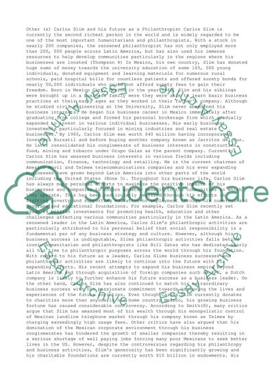 Carlos Slim and his future as a Philanthropist