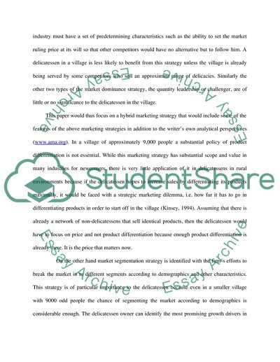 Marketing Strategies Suggestions for a New Delicatessen