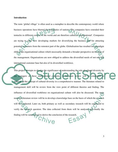 Cultural Diversity in the Workplace