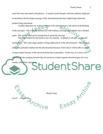 Brief interpretation and analysis of the advertisement