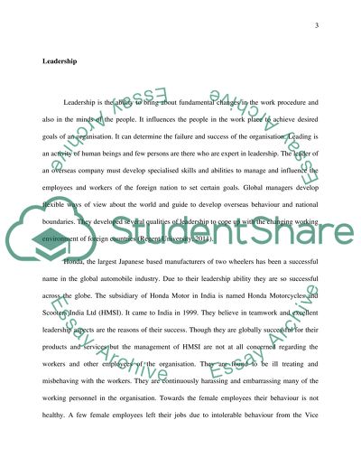 Article about leadership and cross culture management