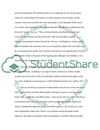 Hammurabi code essay picture