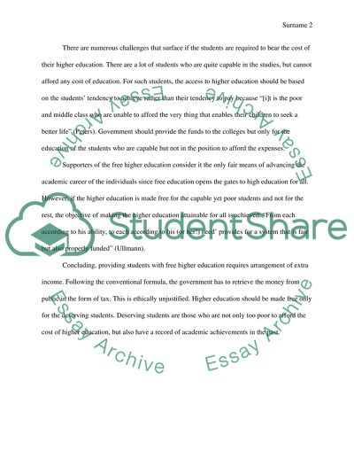 Should higher education be free