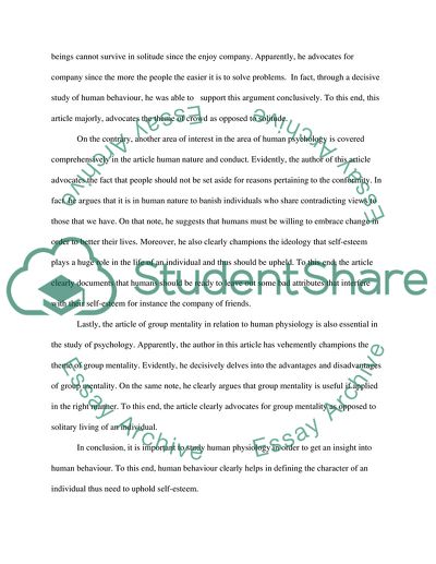 Study of human physiology