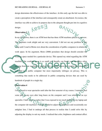 HCI Reading Journal - Journal #2