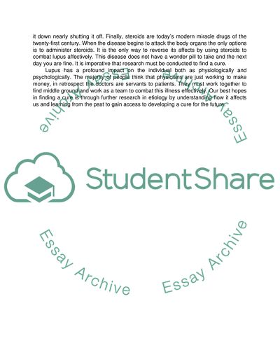 Systemic Lupus in Psychology