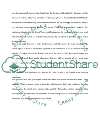 The Cuban Missile Crisis or October Crisis