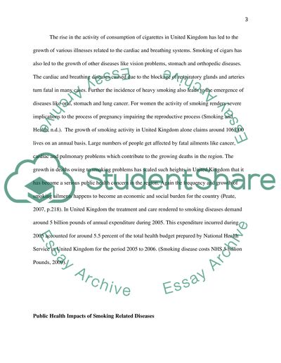 Smoking Related Illnesses in the UK