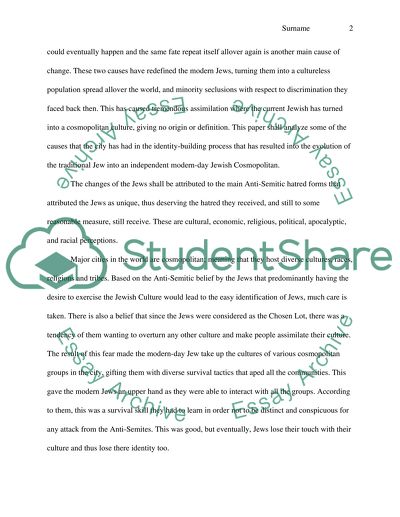 Jewish Cosmopolitanism in the Modern Era