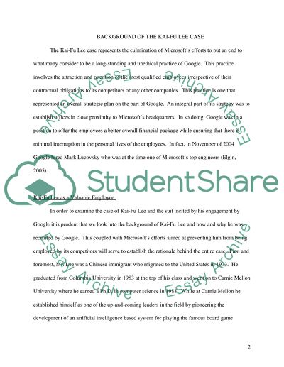 Kai-Fu Lee as a Valuable Employee