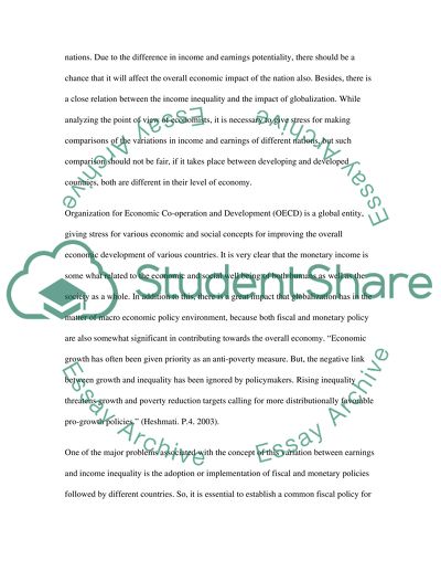 Earnings and Income Inequality across Borders