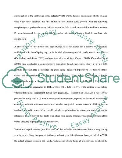 Periconceptional Maternal Psychological Stress