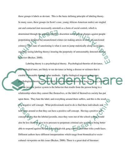 Labeling Theory, and Monster: Biography of an L.A. Gang Member