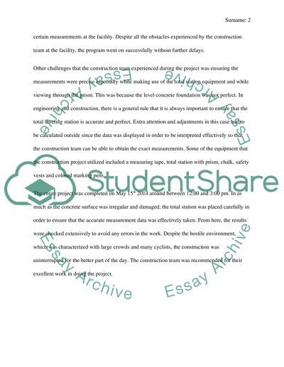 Engineering and Construction: Surveying