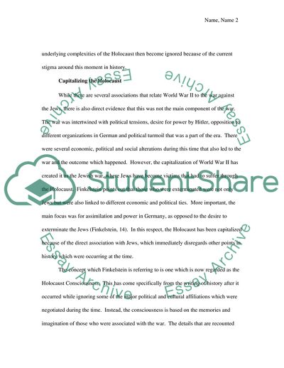 Political and Social Reactions to the Holocaust