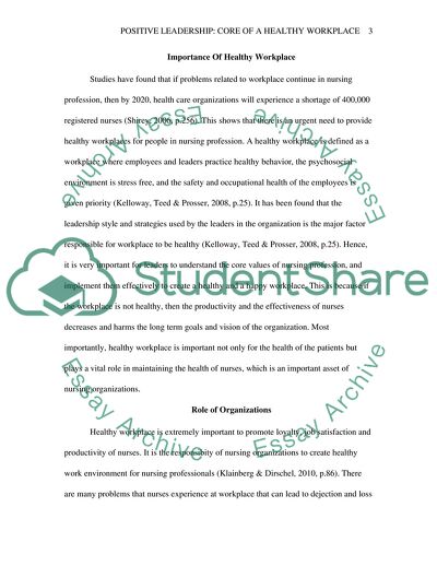 Positive Leadership: Core of a Healthy Workplace