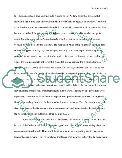 Should Assisted Suicide Be Made Legal or Not