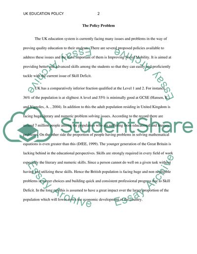UK Education Policy