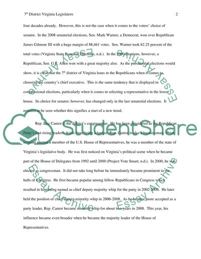 The Senator and Congressman of the 7th District of Virginia