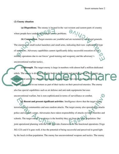 Joint Functions Commanders Estimate