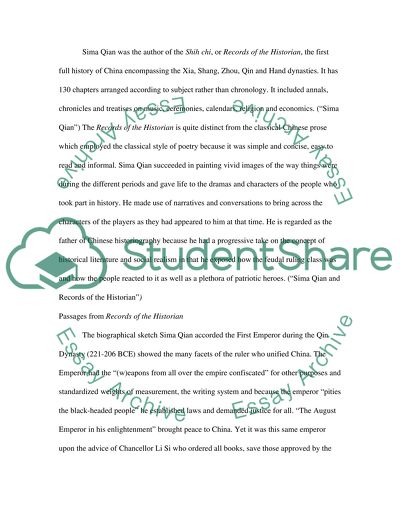 Records of the Historian by Sima Qian